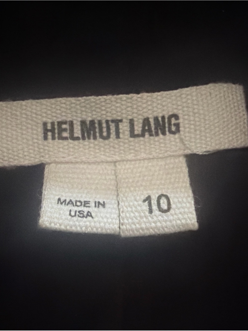 Helmut Lang Black Wool Blazer Leather Trim Size 10 Designer Edgy Soho Downtown - Picture 13 of 14